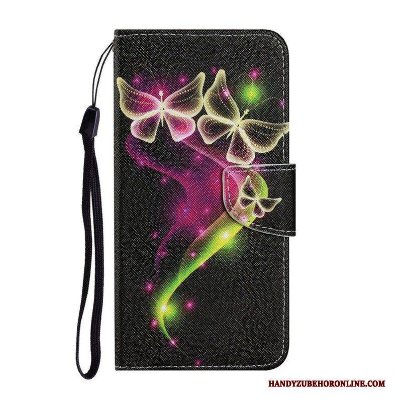 Flip Case Für Samsung Galaxy S21 FE Magische Schmetterlinge