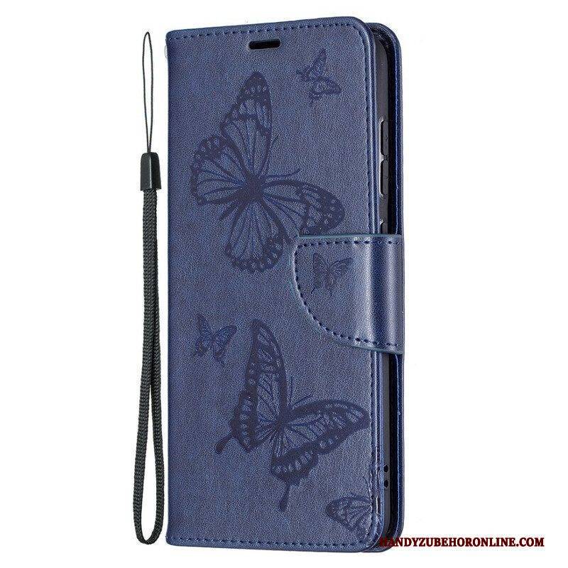Flip Case Für Samsung Galaxy S21 FE Schmetterlinge Im Flug Mit Schlüsselband