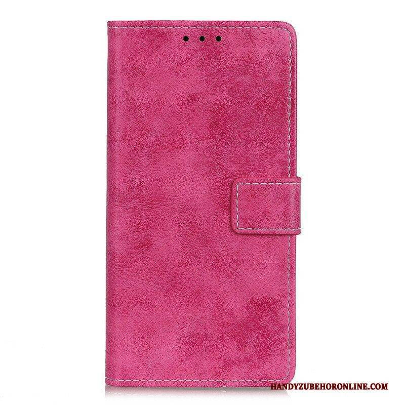 Flip Case Für Samsung Galaxy S21 FE Vintage-ledereffekt