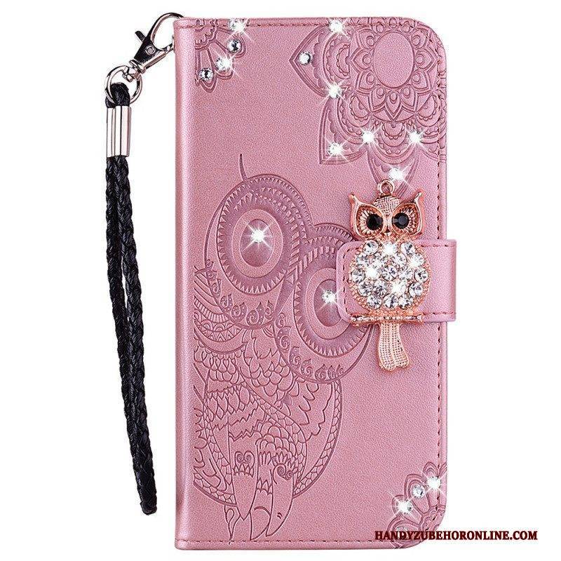 Flip Case Für Samsung Galaxy S22 5G Eulen-mandala Und Charme