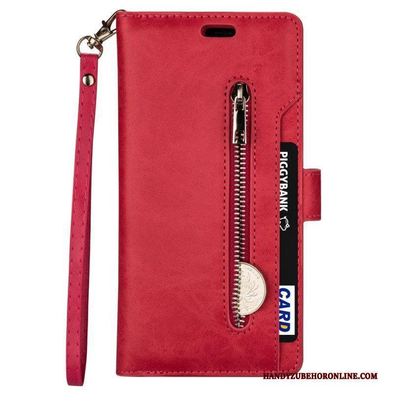 Flip Case Für Samsung Galaxy S22 5G Geldbörse Und Schlüsselband