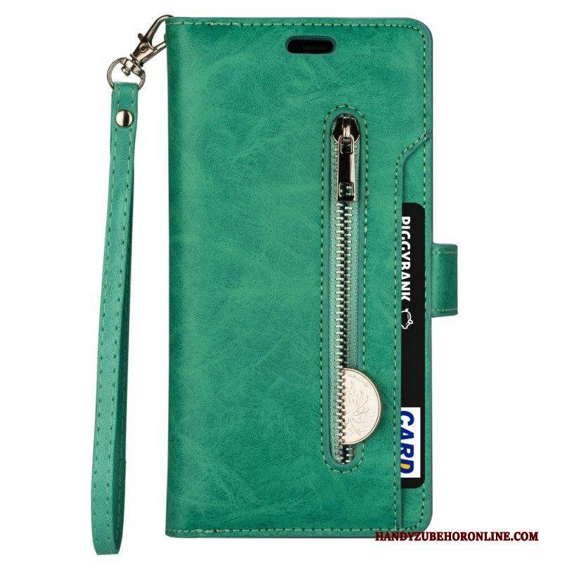 Flip Case Für Samsung Galaxy S22 5G Geldbörse Und Schlüsselband