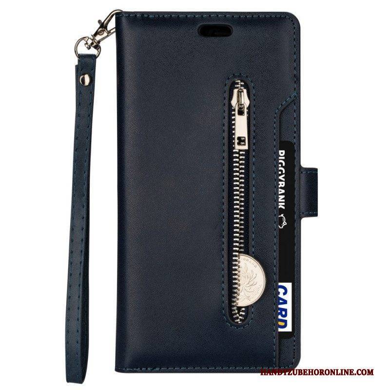 Flip Case Für Samsung Galaxy S22 5G Geldbörse Und Schlüsselband