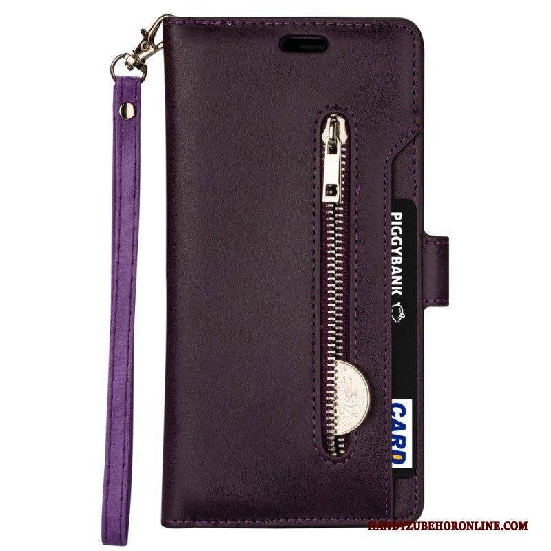 Flip Case Für Samsung Galaxy S22 5G Geldbörse Und Schlüsselband