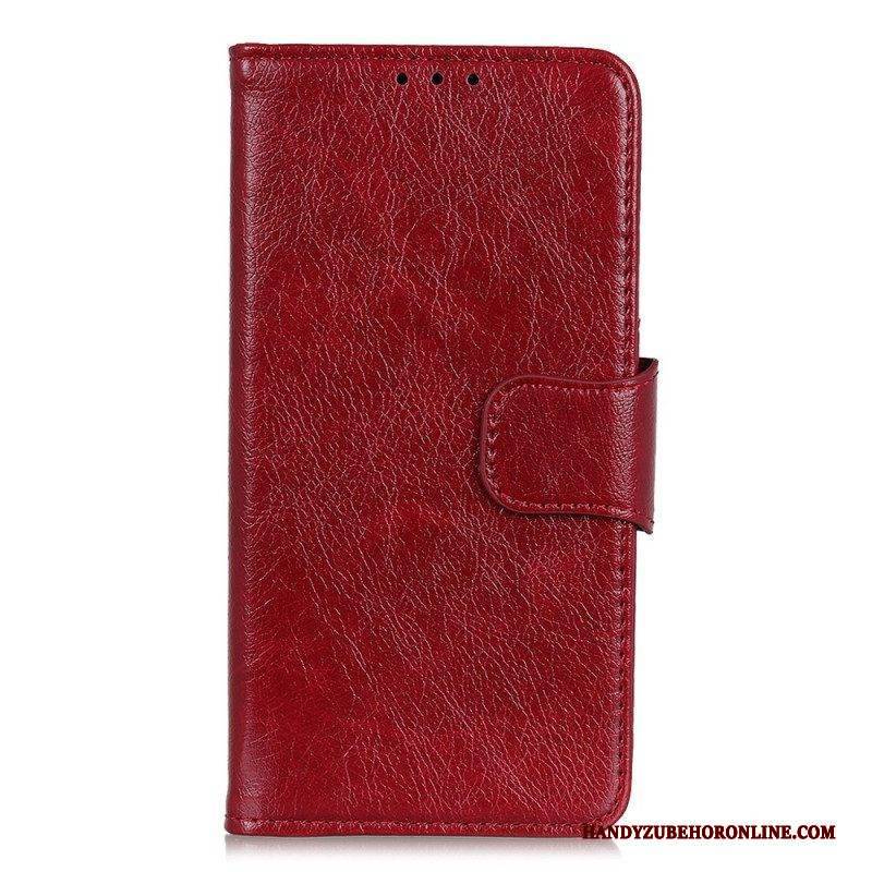 Flip Case Für Samsung Galaxy S22 Plus 5G Gespaltenes Nappaleder