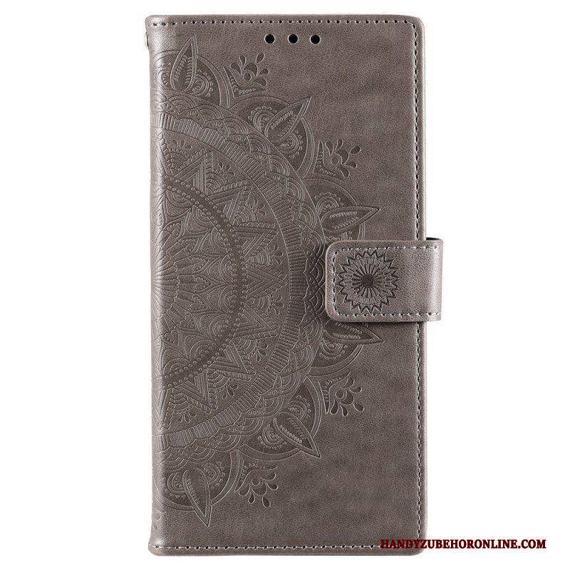 Flip Case Für Samsung Galaxy S22 Plus 5G Sonnenmandala