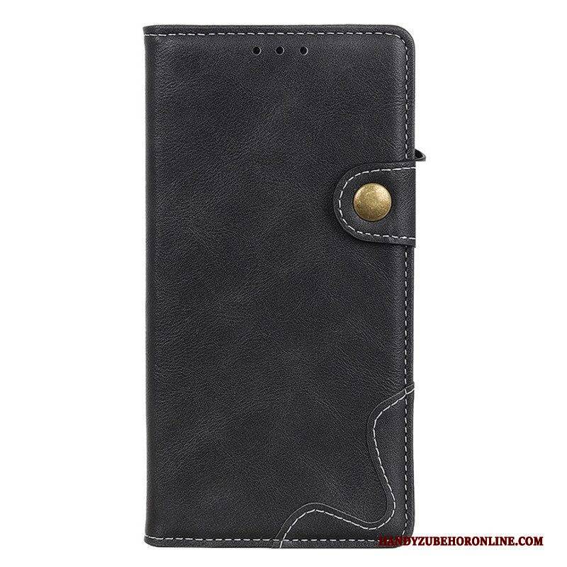Flip Case Für Samsung Galaxy S23 5G Künstlerischer Knopf