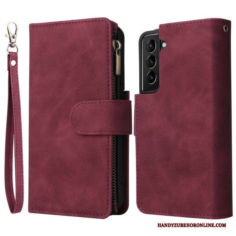 Flip Case Für Samsung Galaxy S23 5G Mit Reißverschlusstasche