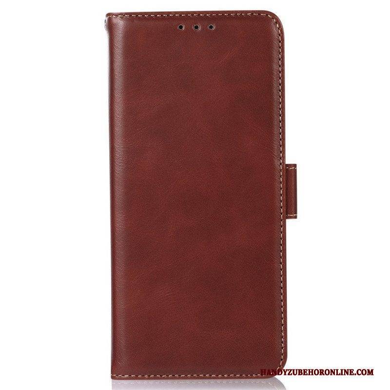 Flip Case Für Samsung Galaxy S23 5G Rfid-funktion Aus Echtem Leder