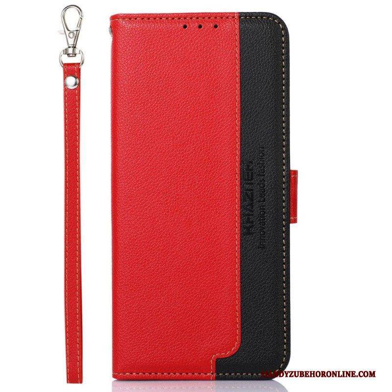 Flip Case Für Samsung Galaxy S23 5G Rfid-khazneh Im Litschi-stil