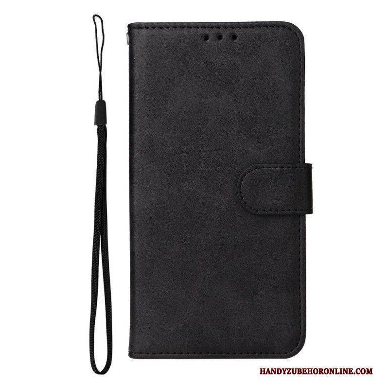Flip Case Für Samsung Galaxy S23 Plus 5G Mit Kordel Schlicht Mit Riemen