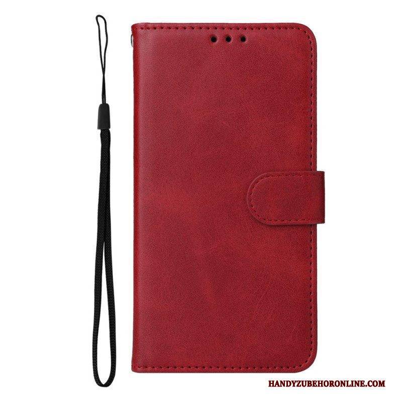 Flip Case Für Samsung Galaxy S23 Plus 5G Mit Kordel Schlicht Mit Riemen