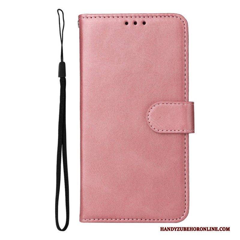 Flip Case Für Samsung Galaxy S23 Plus 5G Mit Kordel Schlicht Mit Riemen