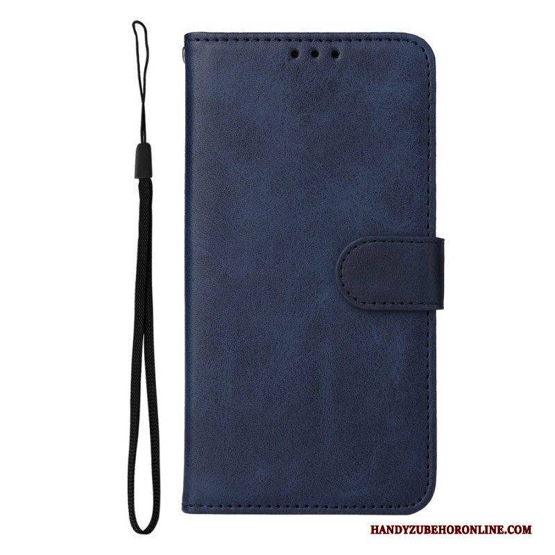 Flip Case Für Samsung Galaxy S23 Plus 5G Mit Kordel Schlicht Mit Riemen