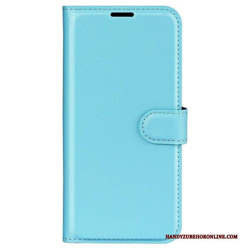 Flip Case Für Samsung Galaxy S23 Ultra 5G Klassischer Litschi-ledereffekt