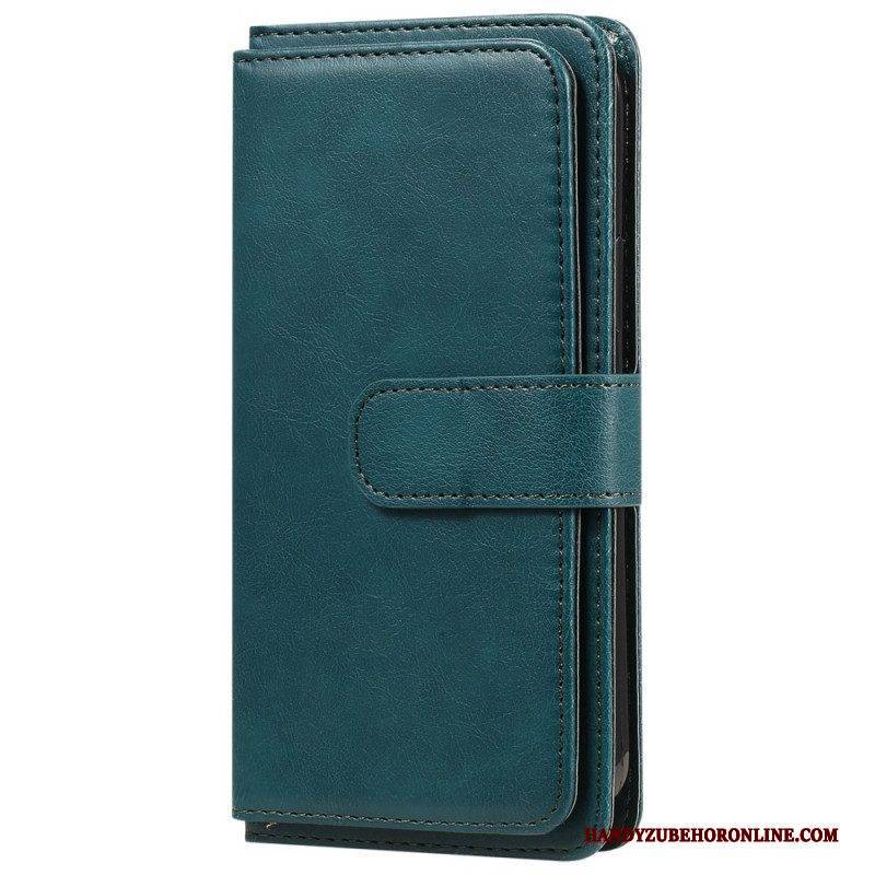 Flip Case Für Samsung Galaxy S23 Ultra 5G Multifunktionaler Kartenhalter Für 10 Karten