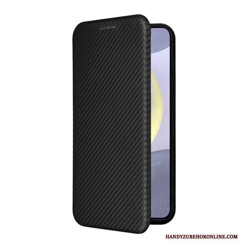 Flip Case Für Samsung Galaxy S25 Fe Kohlefaser