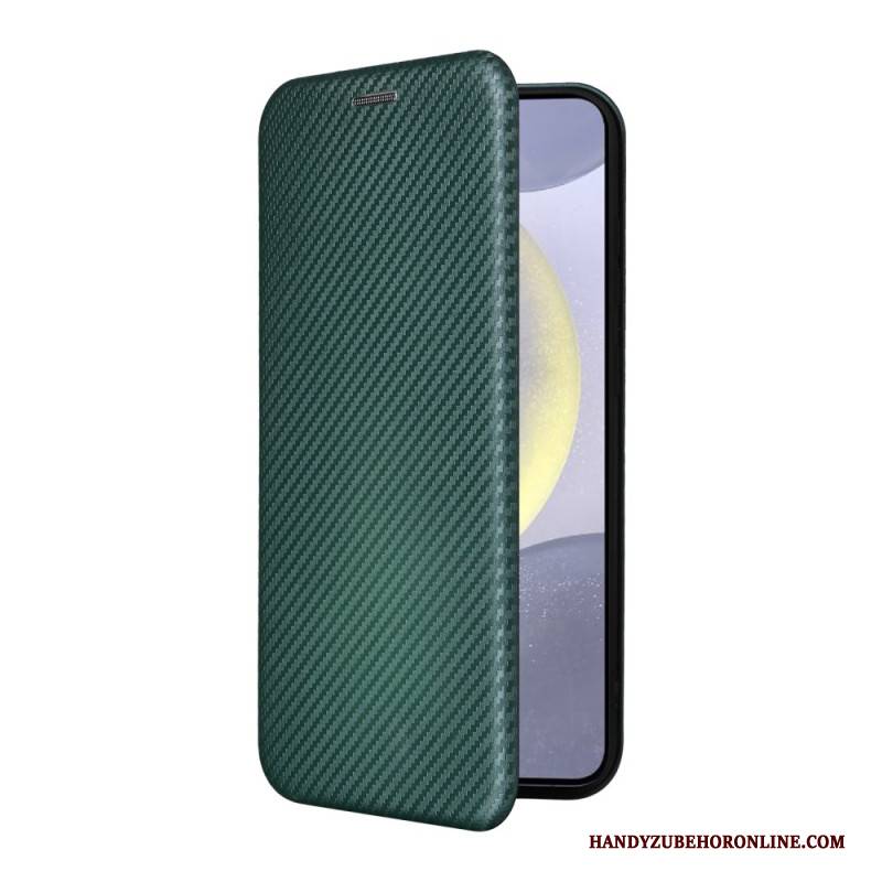 Flip Case Für Samsung Galaxy S25 Fe Kohlefaser
