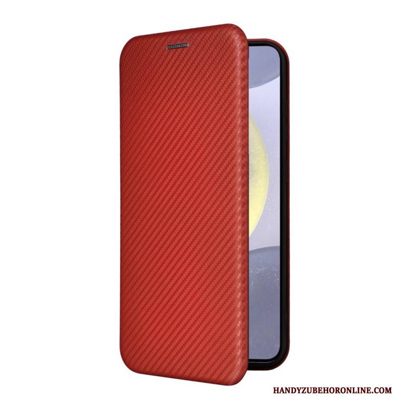 Flip Case Für Samsung Galaxy S25 Fe Kohlefaser