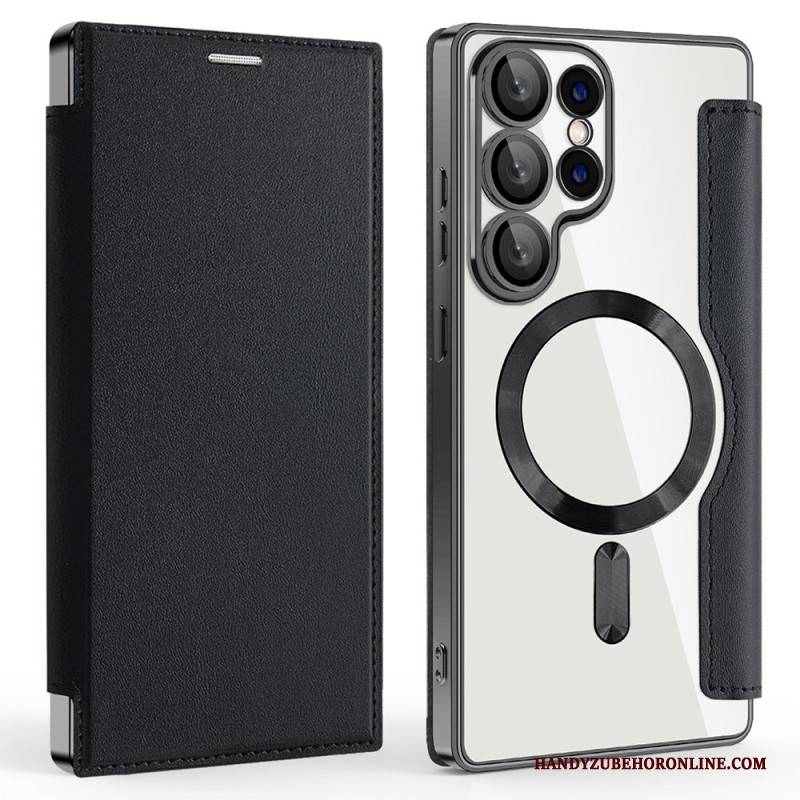 Flip Case Für Samsung Galaxy S25 Ultra 5g Magsafe-kompatibel Mit Rfid-blockierung In Lederoptik