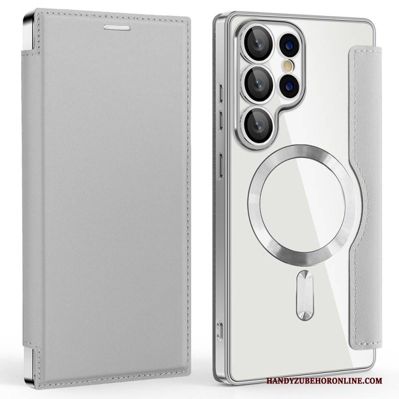 Flip Case Für Samsung Galaxy S25 Ultra 5g Magsafe-kompatibel Mit Rfid-blockierung In Lederoptik