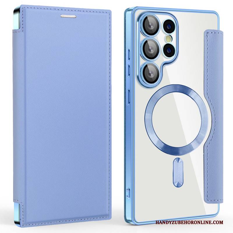 Flip Case Für Samsung Galaxy S25 Ultra 5g Magsafe-kompatibel Mit Rfid-blockierung In Lederoptik