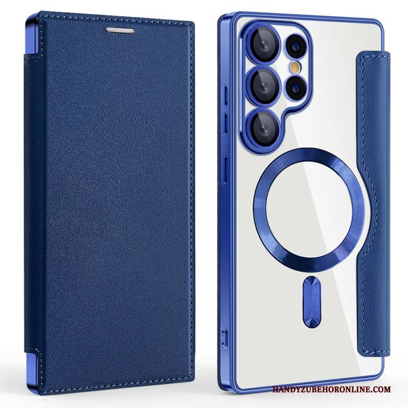 Flip Case Für Samsung Galaxy S25 Ultra 5g Magsafe-kompatibel Mit Rfid-blockierung In Lederoptik