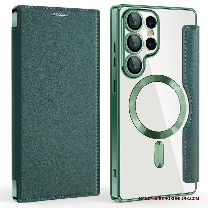 Flip Case Für Samsung Galaxy S25 Ultra 5g Magsafe-kompatibel Mit Rfid-blockierung In Lederoptik