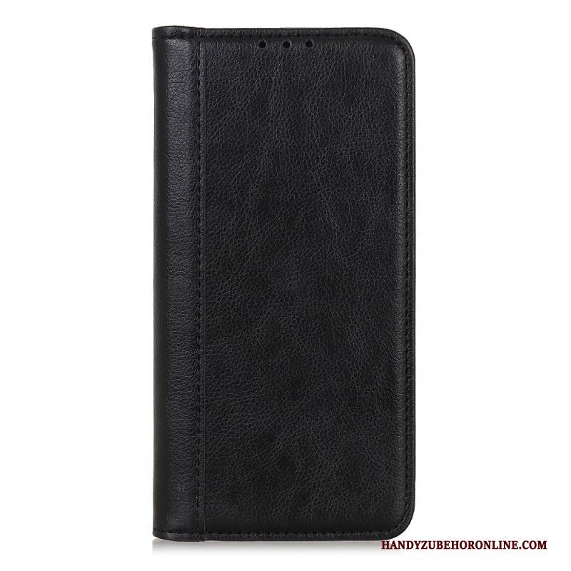 Flip Case Für Samsung Galaxy S25 Ultra 5g Spaltleder Litschi-optik