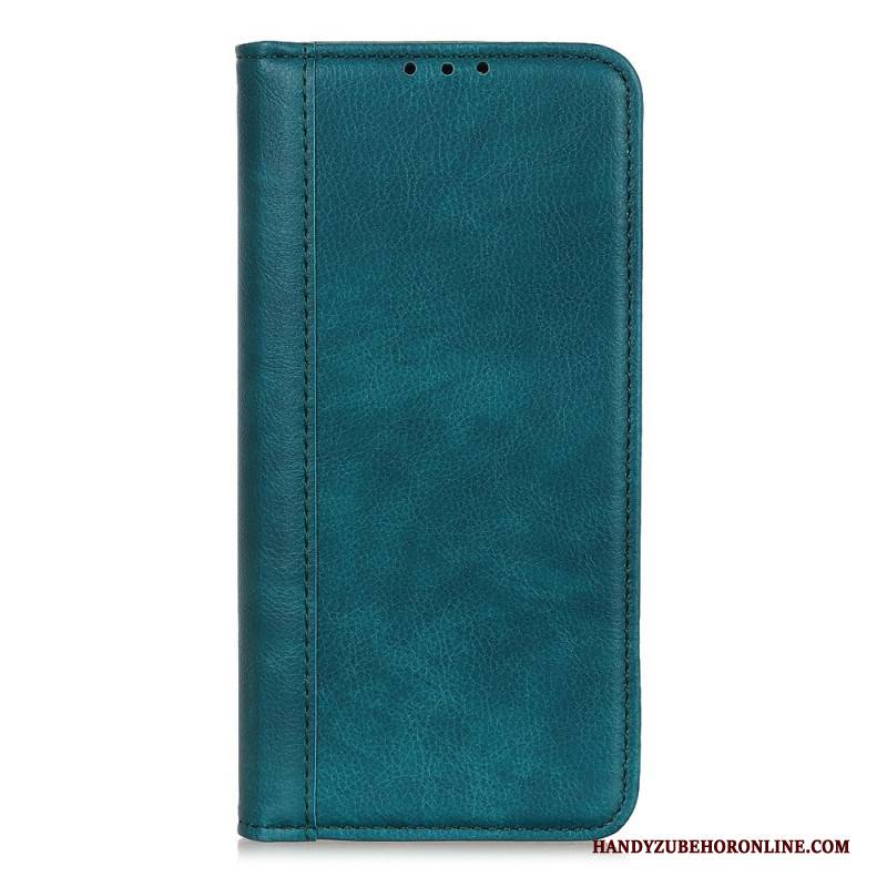 Flip Case Für Samsung Galaxy S25 Ultra 5g Spaltleder Litschi-optik