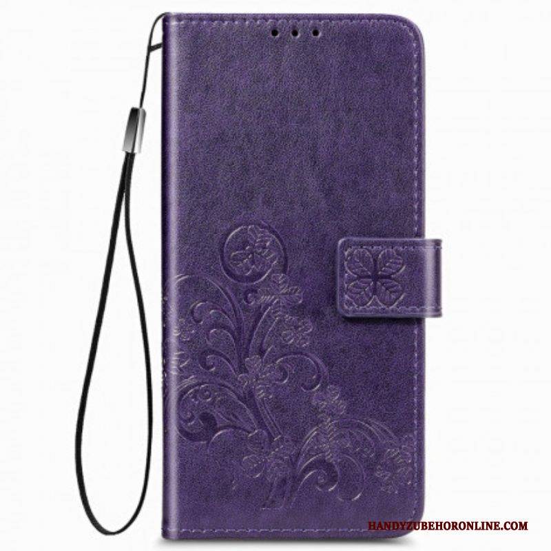 Flip Case Für Samsung Galaxy Z Fold 3 5G Blumen-design Mit Umhängeband
