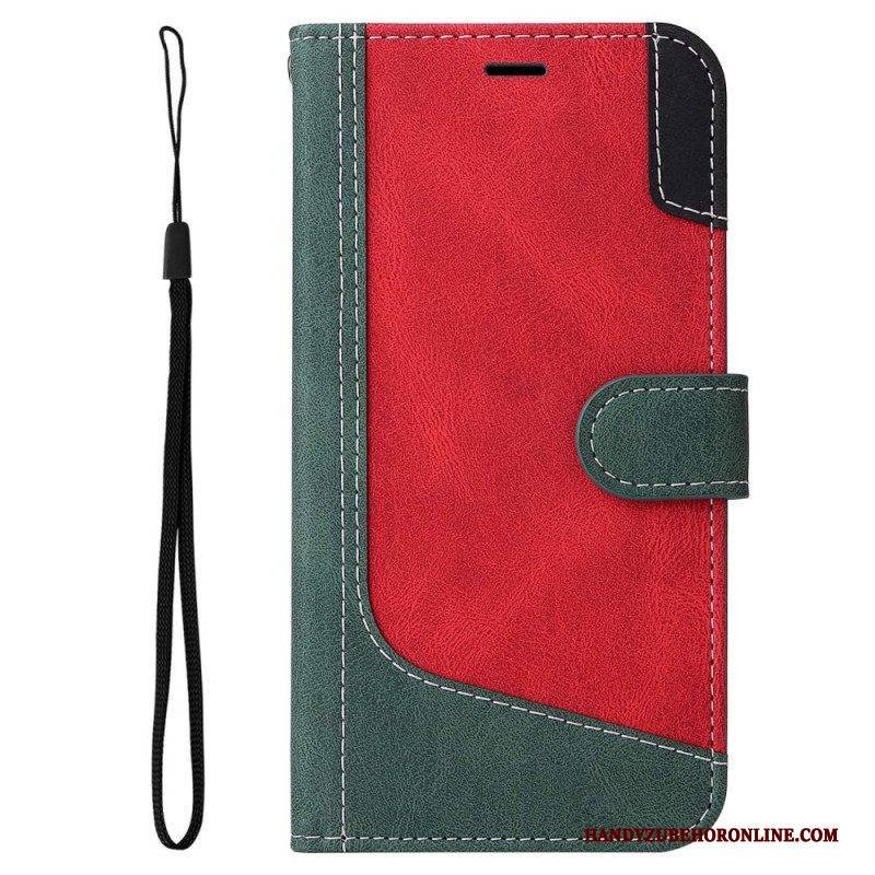 Flip Case Für Sony Xperia 1 IV Zweifarbig Mit Riemen