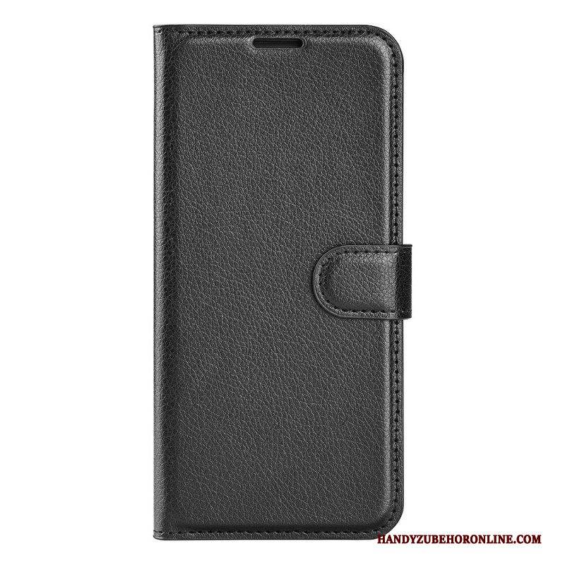 Flip Case Für Sony Xperia 5 IV Klassisches Lychee-kunstleder