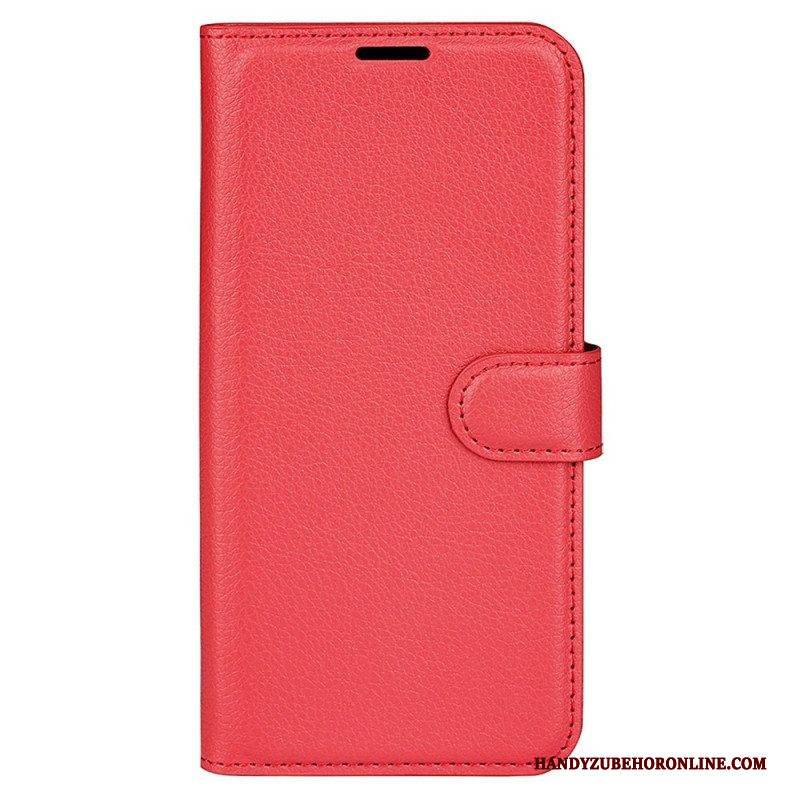 Flip Case Für Sony Xperia 5 IV Klassisches Lychee-kunstleder