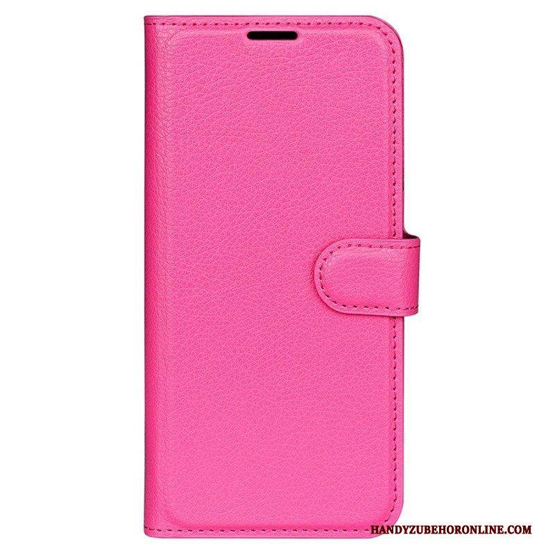 Flip Case Für Sony Xperia 5 IV Klassisches Lychee-kunstleder