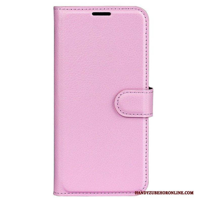 Flip Case Für Sony Xperia 5 IV Klassisches Lychee-kunstleder