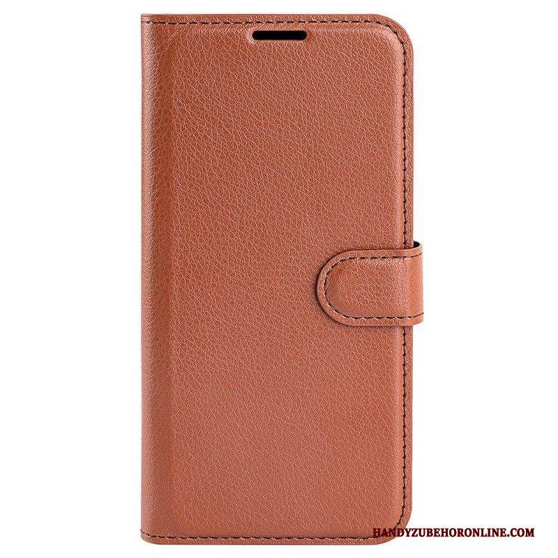 Flip Case Für Sony Xperia 5 IV Klassisches Lychee-kunstleder
