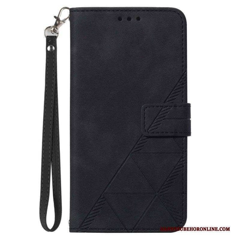 Flip Case Für Sony Xperia 5 IV Mit Kordel Riemendreiecke