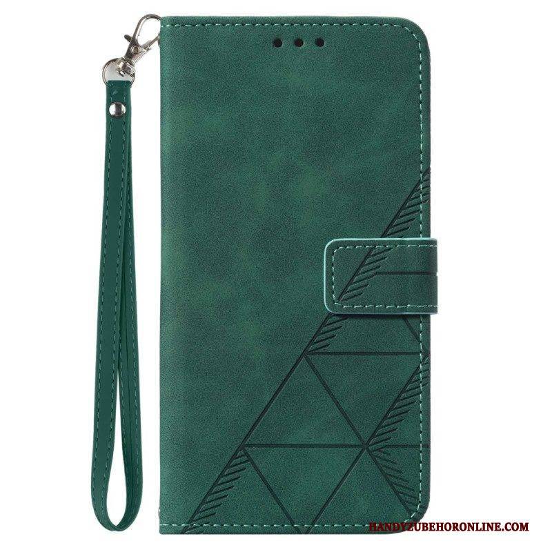 Flip Case Für Sony Xperia 5 IV Mit Kordel Riemendreiecke