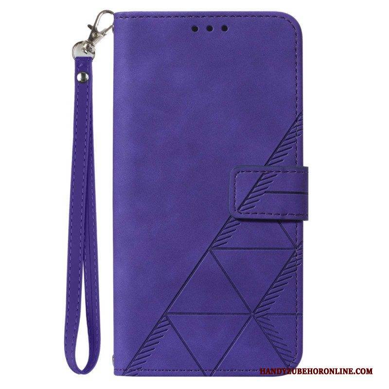 Flip Case Für Sony Xperia 5 IV Mit Kordel Riemendreiecke