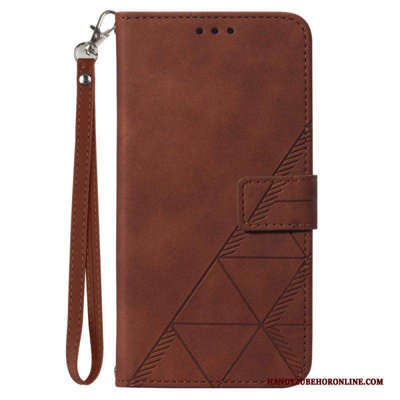 Flip Case Für Sony Xperia 5 IV Mit Kordel Riemendreiecke