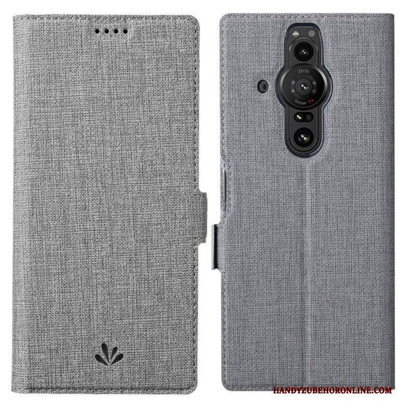 Flip Case Für Sony Xperia Pro-I Strukturiertes Vili Dmx