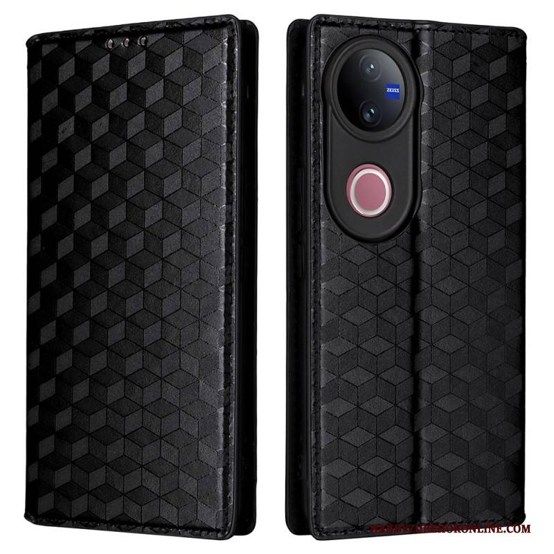 Flip Case Für Vivo V50 5g Mit Aufgedrucktem Diamantmuster