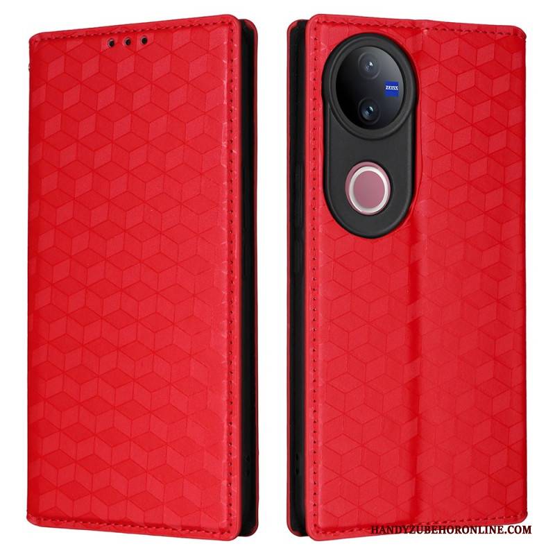 Flip Case Für Vivo V50 5g Mit Aufgedrucktem Diamantmuster