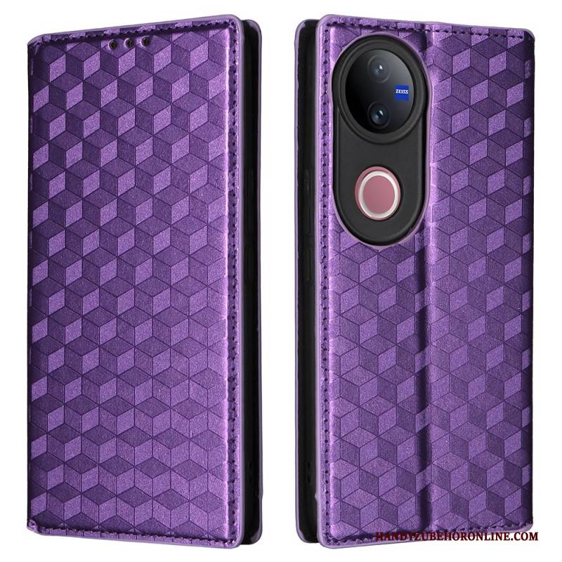 Flip Case Für Vivo V50 5g Mit Aufgedrucktem Diamantmuster