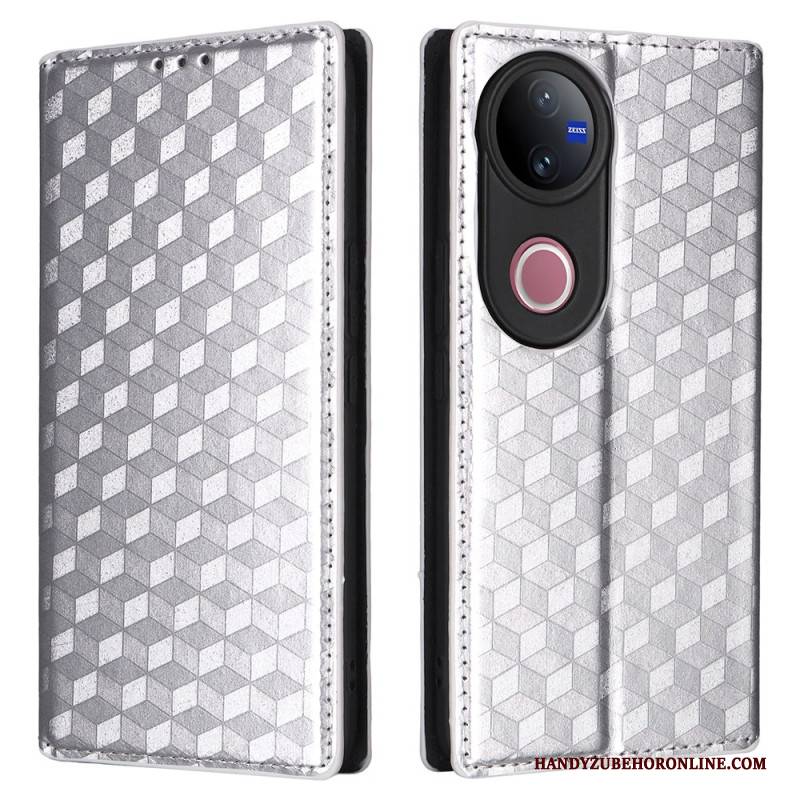 Flip Case Für Vivo V50 5g Mit Aufgedrucktem Diamantmuster