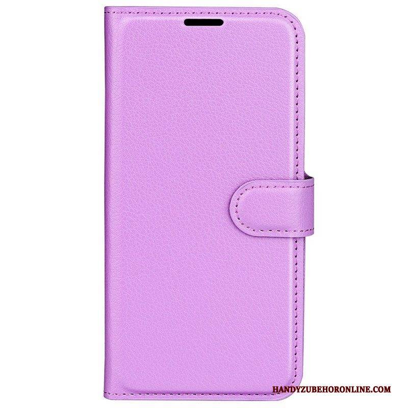 Flip Case Für Vivo X90 Pro Klassisches Lychee-kunstleder