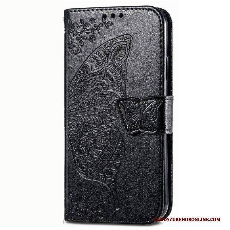 Flip Case Für Vivo Y16 Barocker Schmetterling