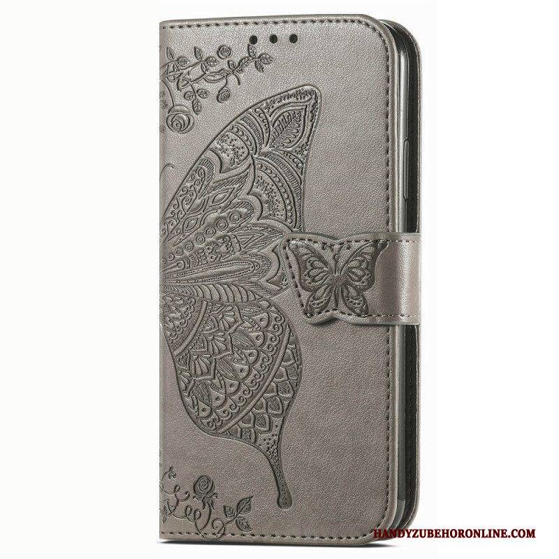 Flip Case Für Vivo Y16 Barocker Schmetterling