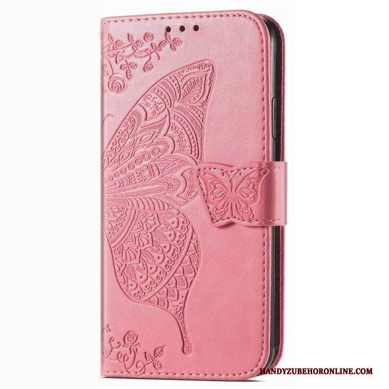 Flip Case Für Vivo Y16 Barocker Schmetterling